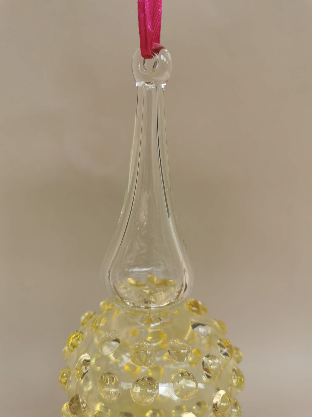 Handblown Glass Ornament - Lumina Pearl 4 inch