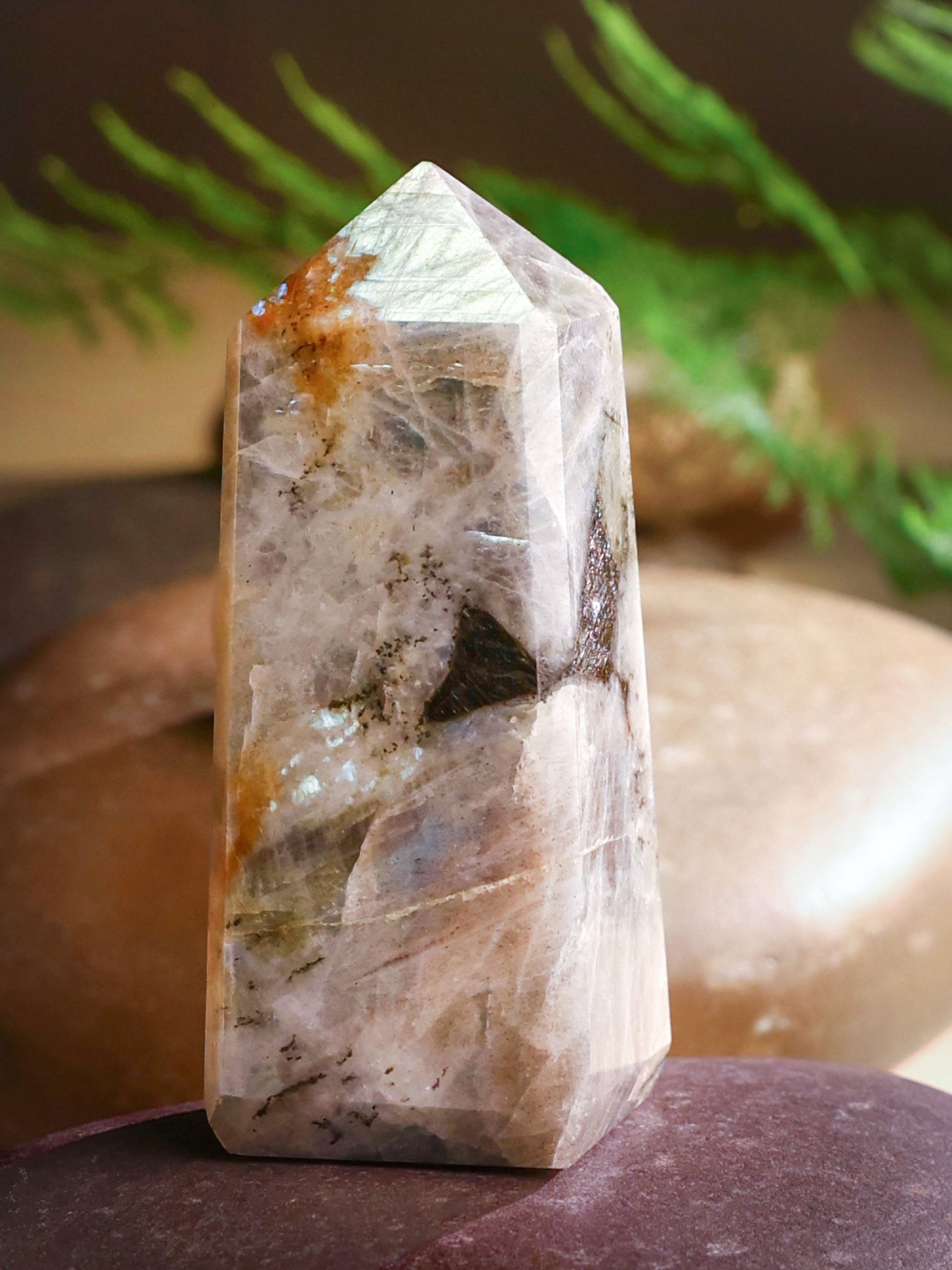 Gemstone Tower - White Labradorite