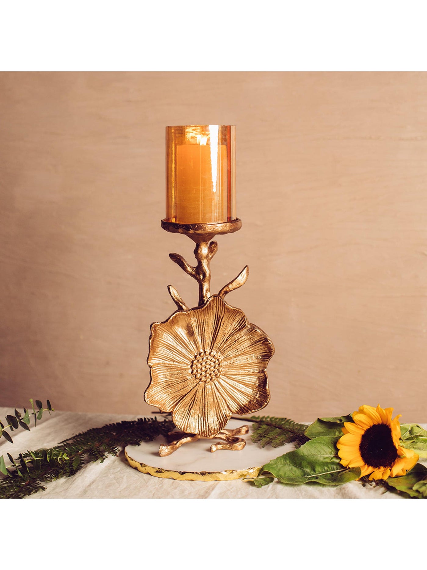 Metal Candle Stand - Flora