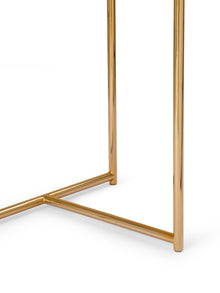 Tri metal Table - White Marble Top