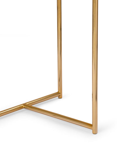 Tri metal Table - White Marble Top