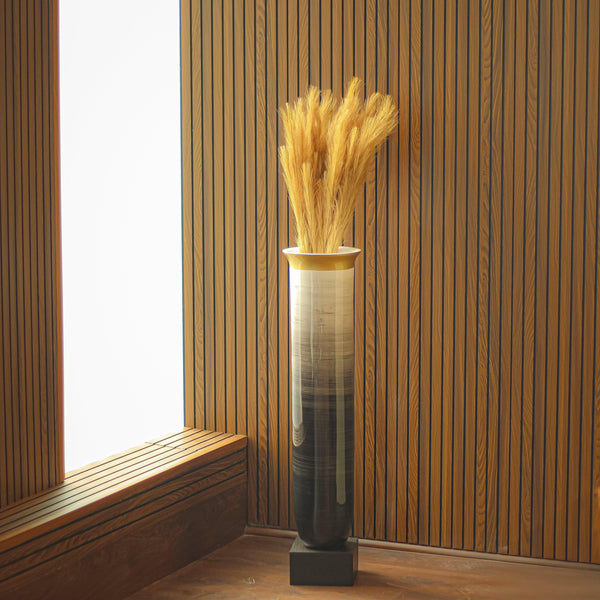 Coop  Brushed Slate Vase