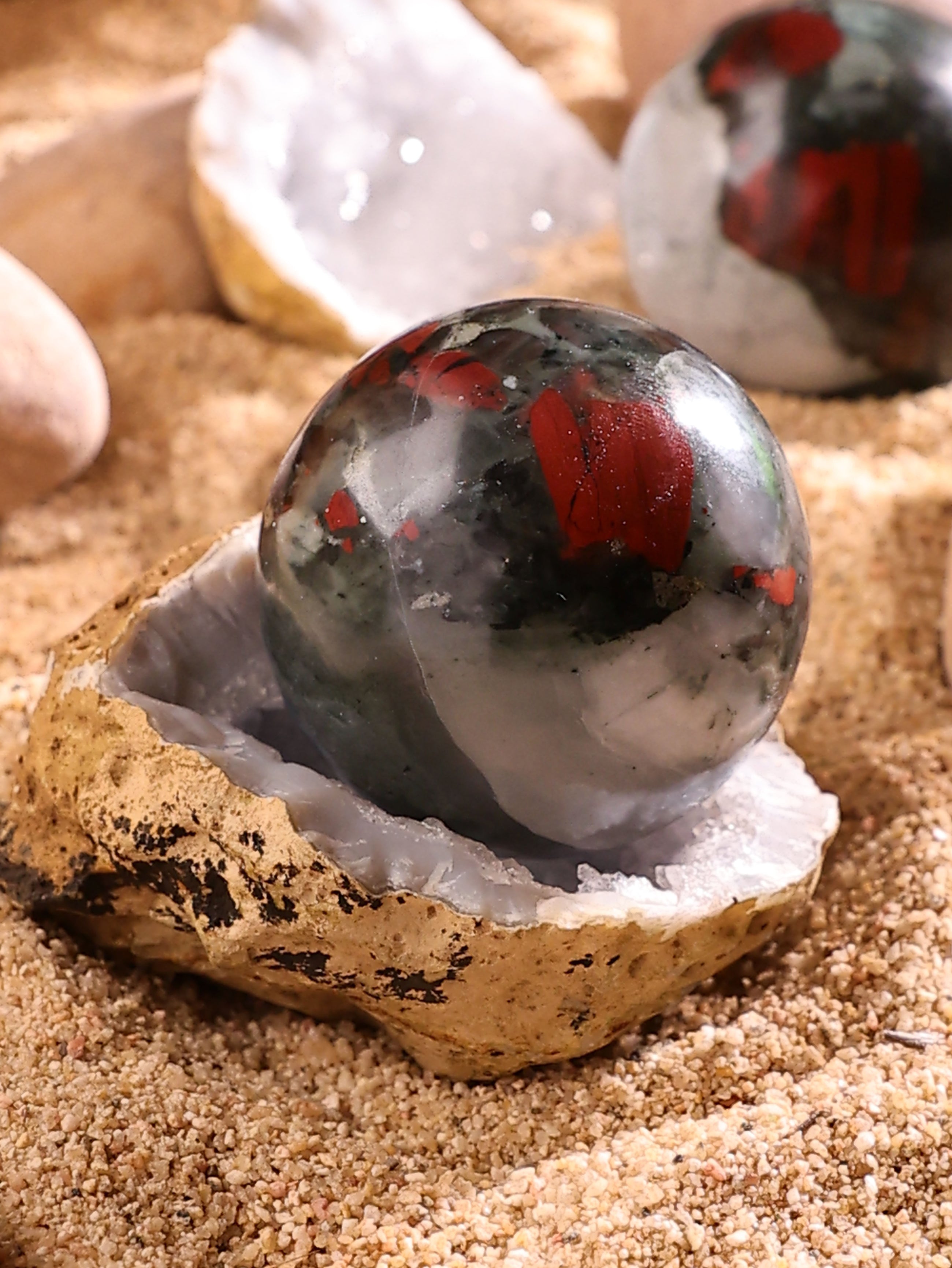 Gemstone - Dragon Blood Jasper Sphere