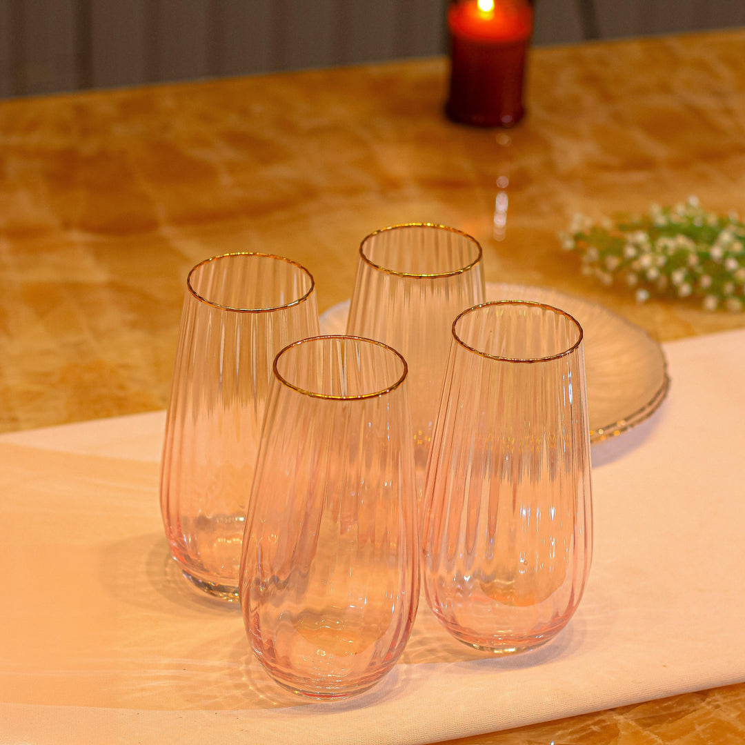 Lush Set Of 4 High Ball Glasses