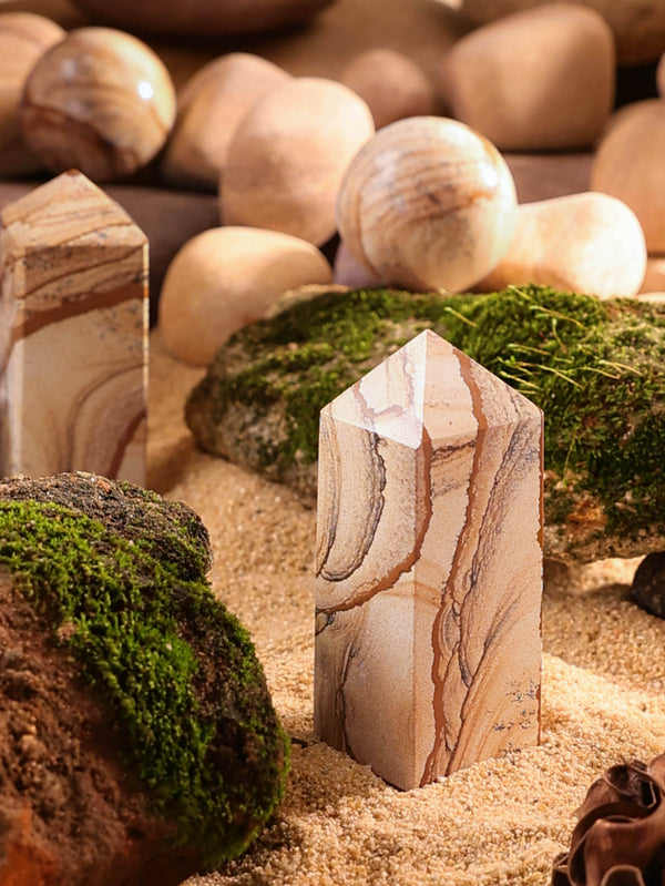 Gemstone Tower - Picture Jasper
