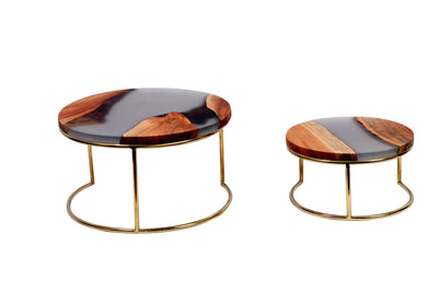 Round Wood & Resin Multi-Purpose Riser - Set of 2