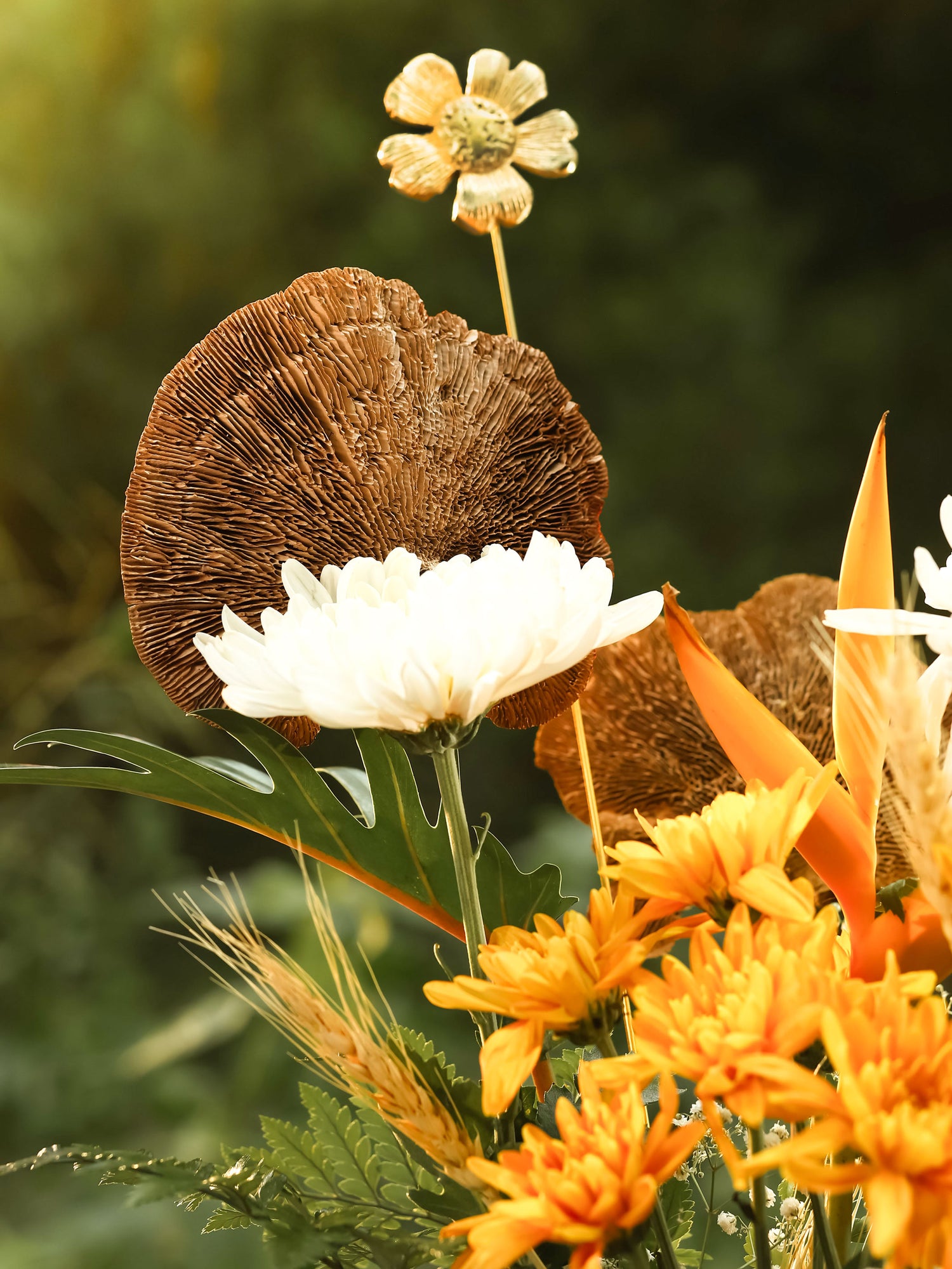 Golden Floral Metal Sticks | SET OF 6