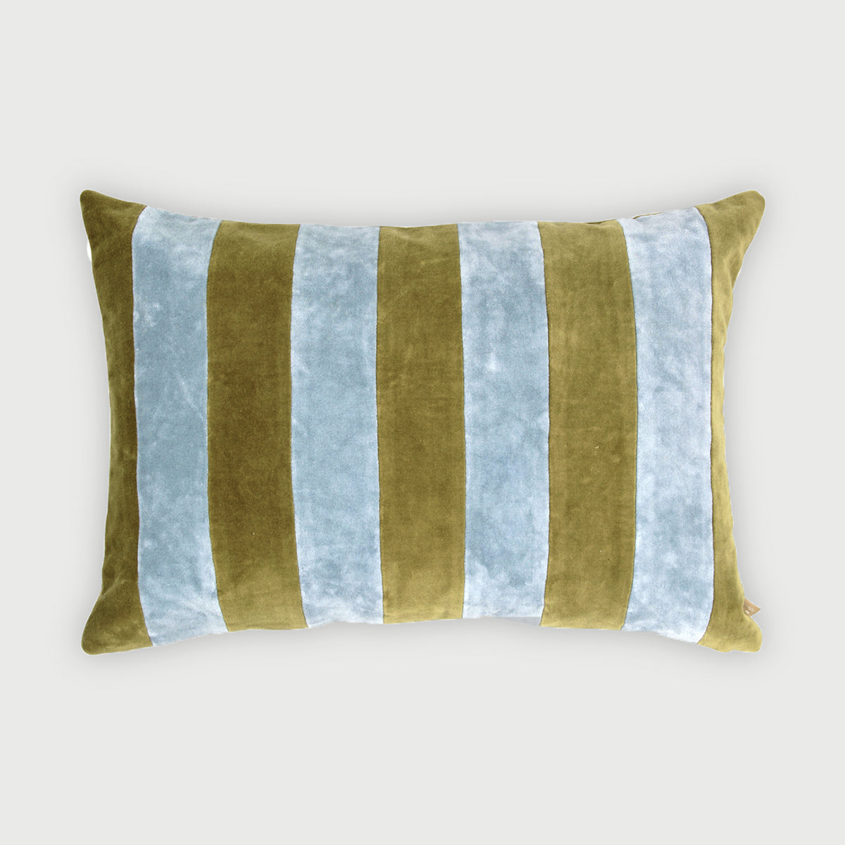 Willow Olive Striped Oblong Cushion Cover