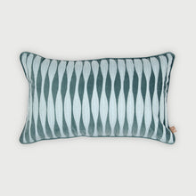 Ripple Teal Oblong Cushion Cover
