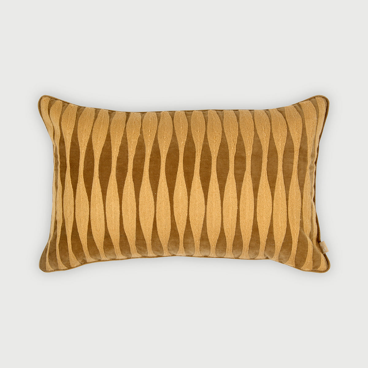 Ripple Tan Brown Oblong Cushion Cover