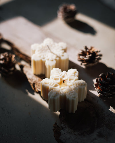 Snowflake Candles (Set of 2)