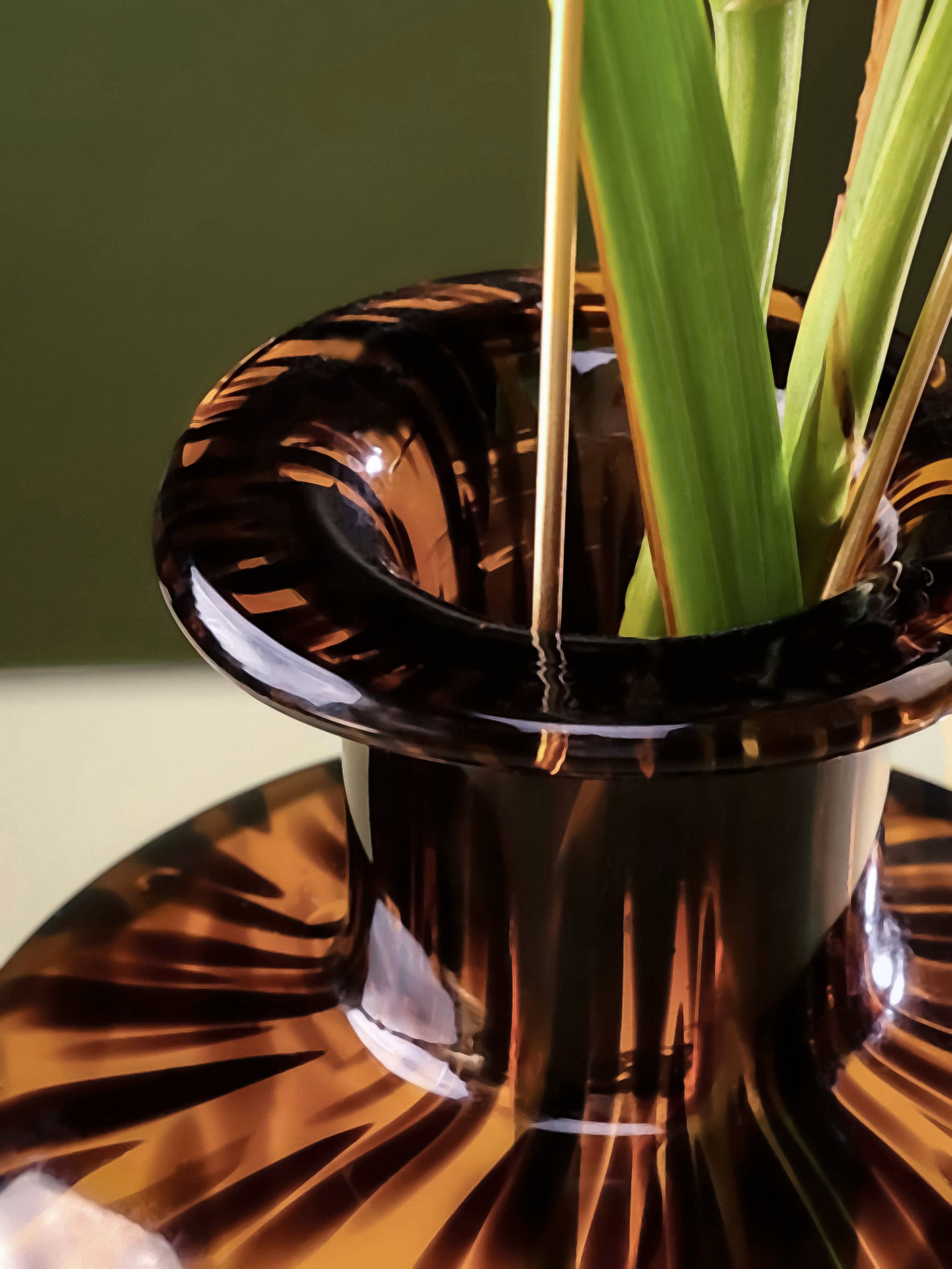 Egyptian Tall Vase With Lid