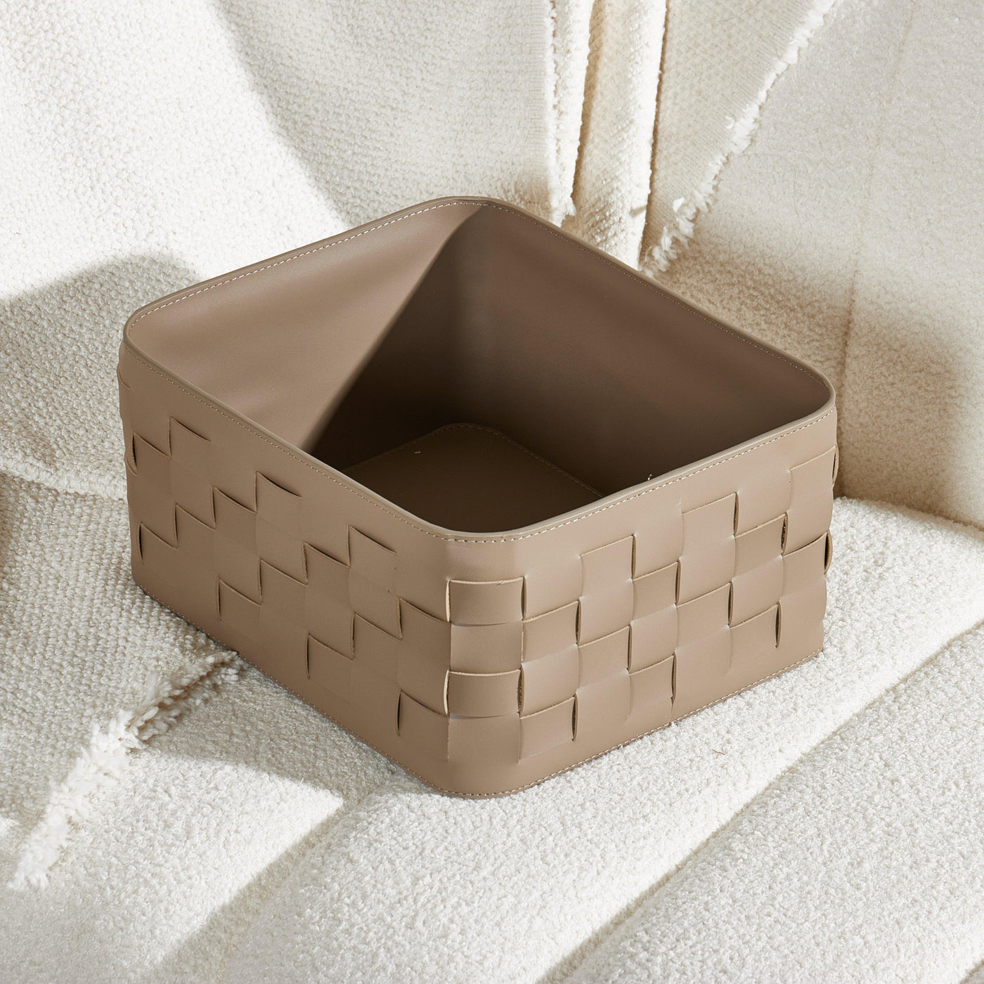 Aubrey Leather Basket