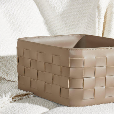 Aubrey Leather Basket