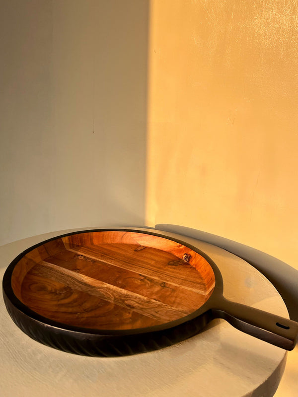 Acacia Wood Server with Handle