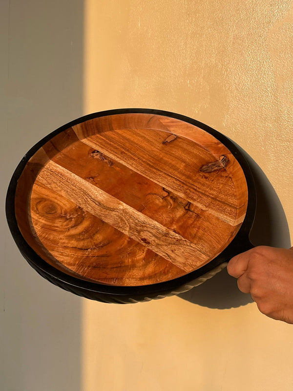 Acacia Wood Server with Handle