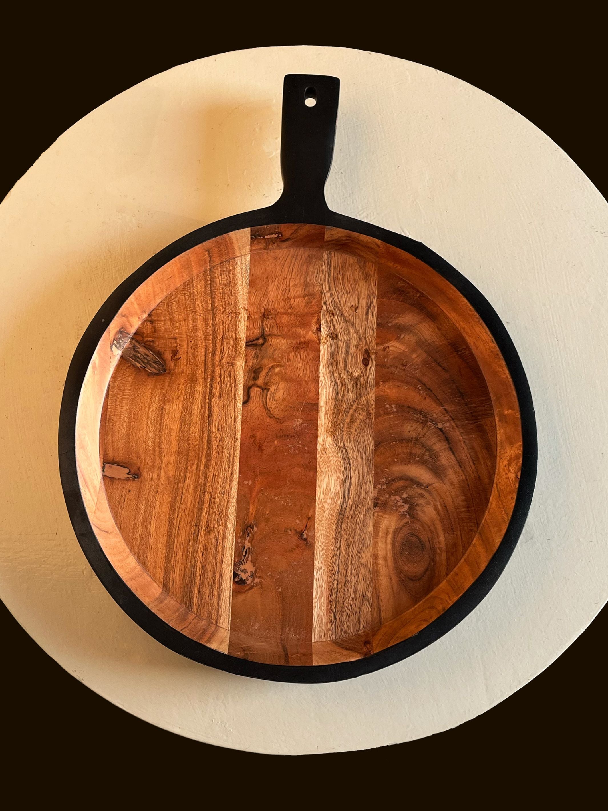 Acacia Wood Server with Handle