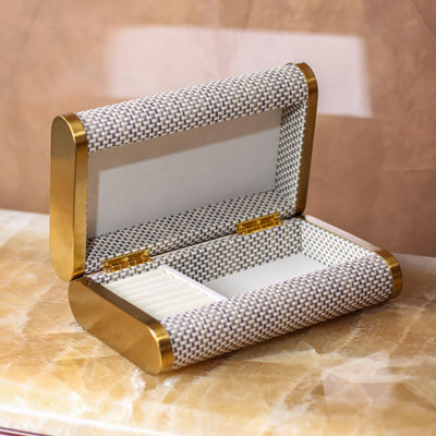 Luxury Time Piece/Jewel Box - Beige and Gold