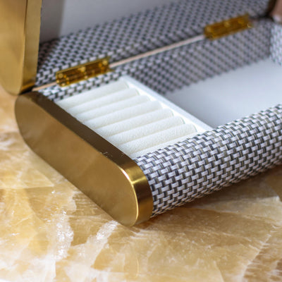 Luxury Time Piece/Jewel Box - Beige and Gold