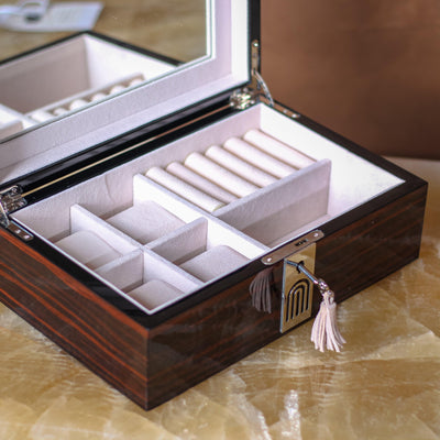Brilliance Time Piece/Jewel Box With Lock