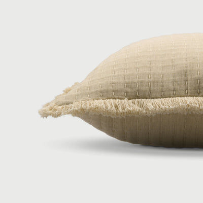 Trail Oatmeal Cotton Cushion Cover