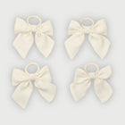 Ivory Linen Napkin Rings-Set of 4