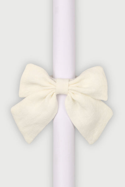 Ivory Linen Napkin Rings-Set of 4