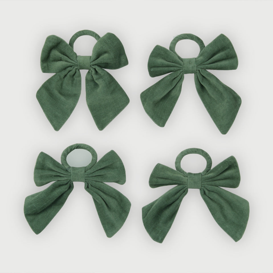 Eucalyptus Velvet Napkin Rings-Set of 4