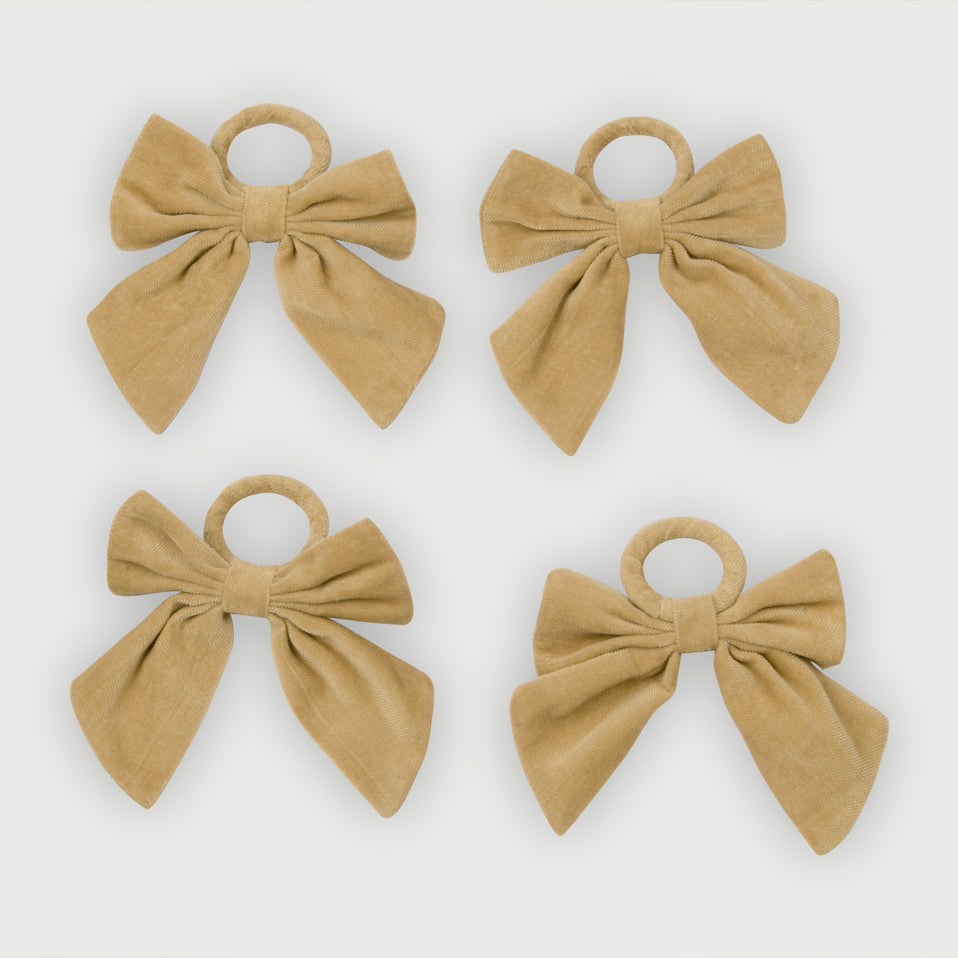 Sand Velvet Napkin Rings-Set of 4