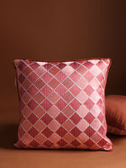 Kaudi Bagh Embroidered Cushion Cover - Rust