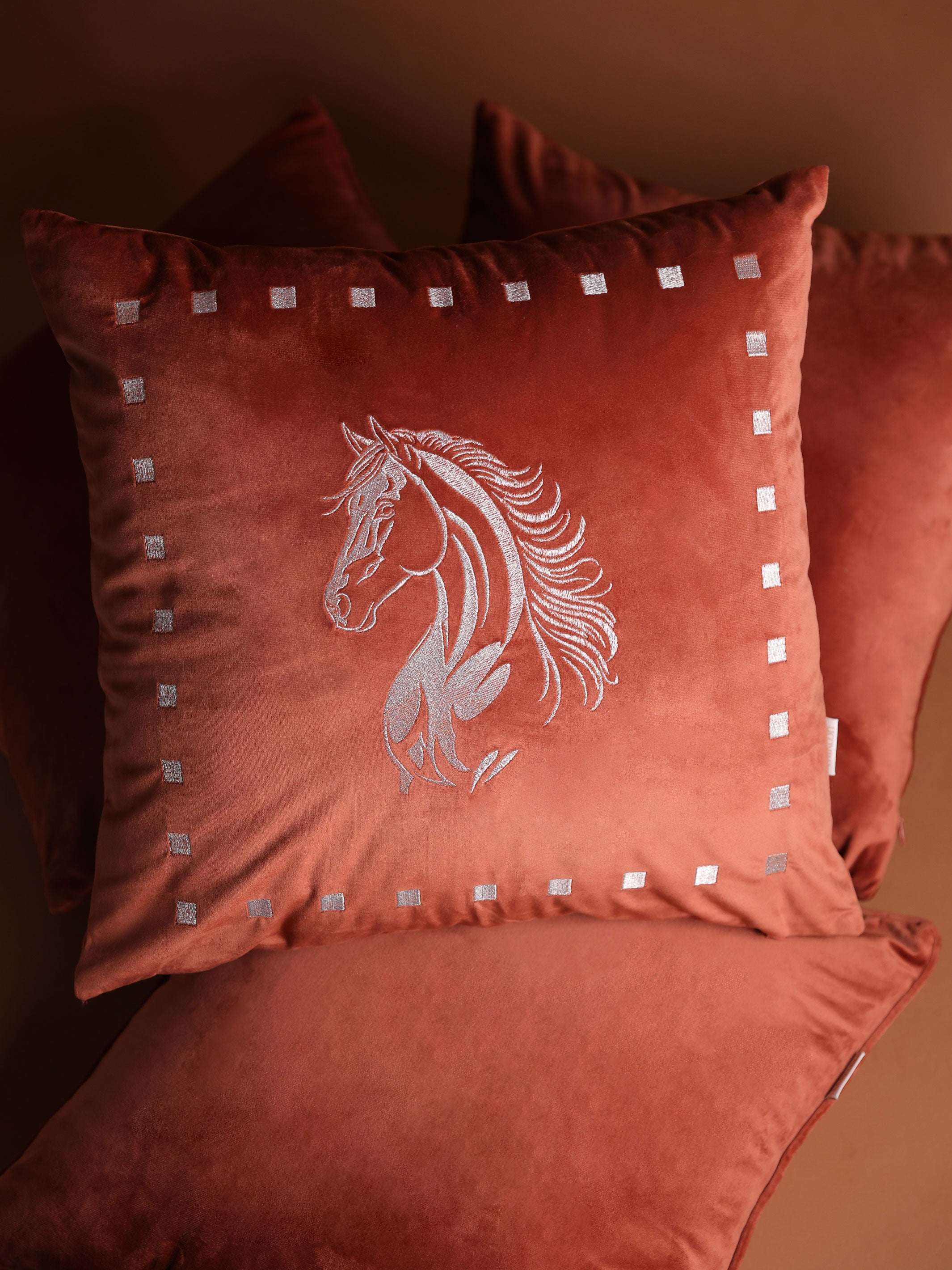 Sultan Copper Velvet Cushion