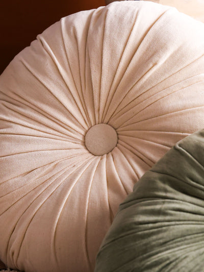 Round Cushion Cover - Cuddle Ivory