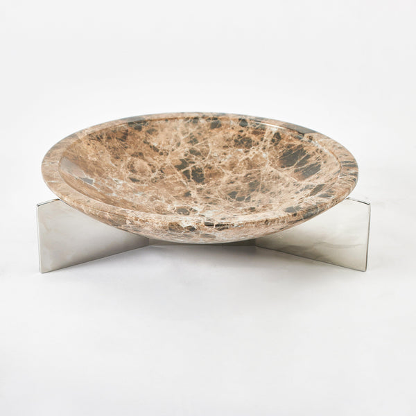 Marble Tray With Alloy Stand