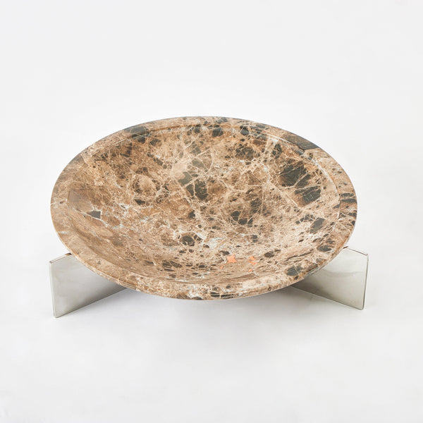 Marble Tray With Alloy Stand