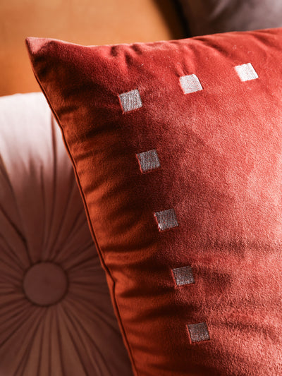 Mushk Copper Velvet Cushion