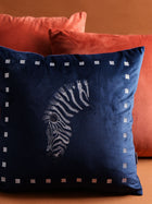 Zarika Sapphire Velvet Cushion