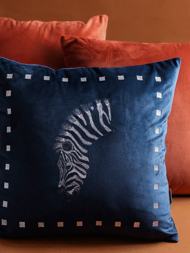 Zarika Sapphire Velvet Cushion