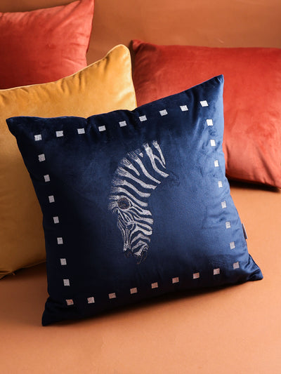 Zarika Sapphire Velvet Cushion
