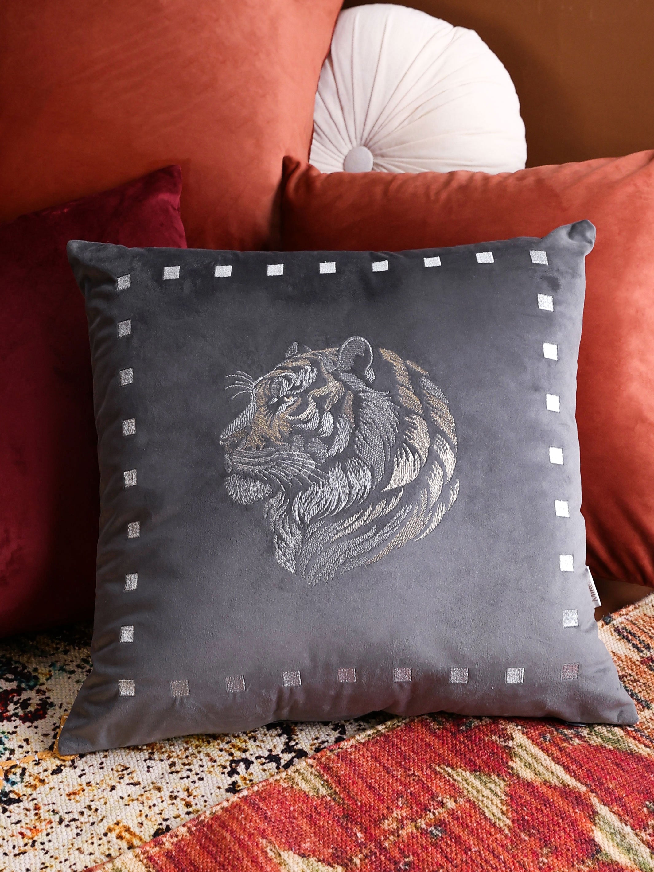 Vanraj Ash Velvet Cushion