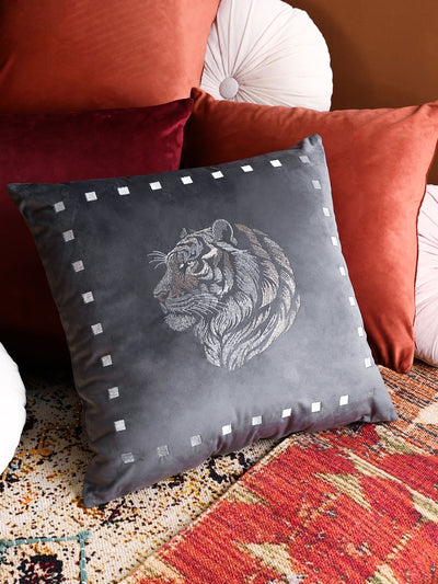 Vanraj Ash Velvet Cushion