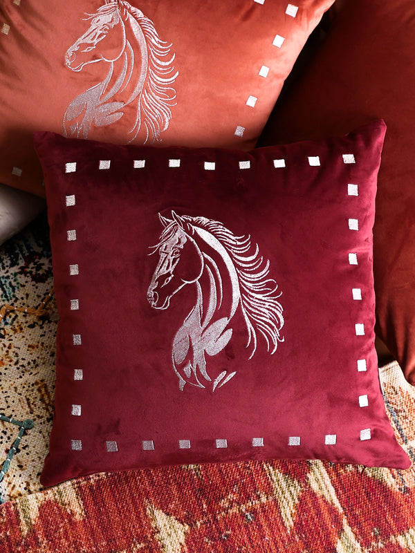 Sultan Ruby Velvet Cushion
