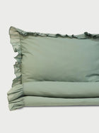 Ruffle Eucalyptus Duvet Cover