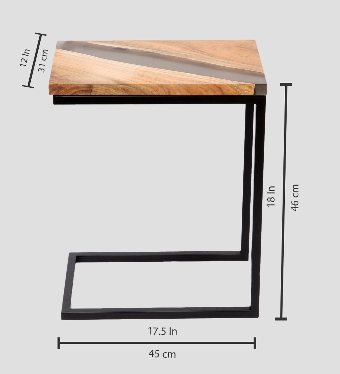 Island Paradise Side Table - Tinted Grey