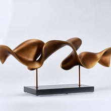 Golden Fluid Abstract Sculpture