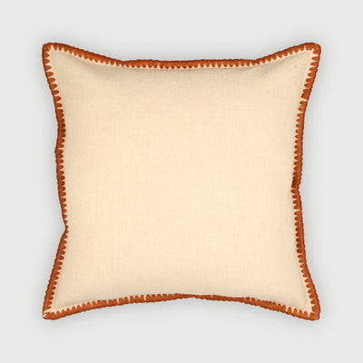 Sofia Amber Embroidered Cotton Cushion Cover