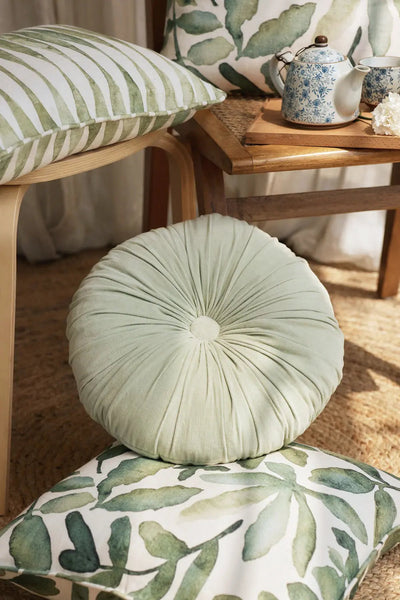 Ripple Sage Oblong Linen Cushion Cover SanctuaryLiving