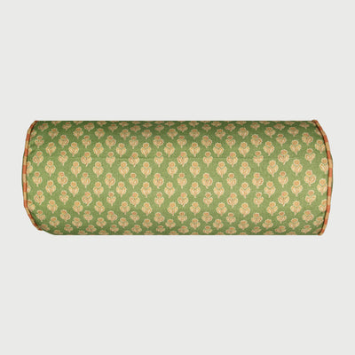 Viola Forest Green Cotton Bolster Cover
