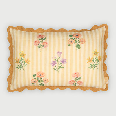 Rosalia Amber Linen Oblong Cushion Cover