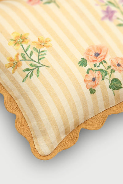 Rosalia Amber Linen Oblong Cushion Cover