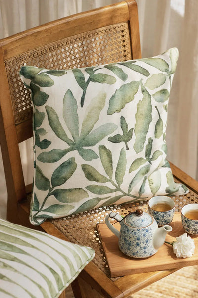 Flora Ivory Linen Cushion Cover SanctuaryLiving